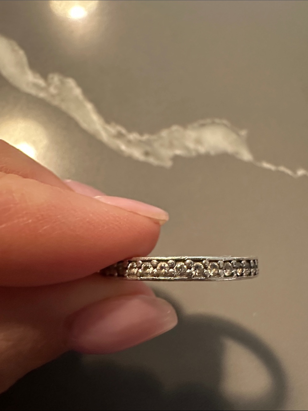 Pandora Sterling Silver Crystal Eternity Band - Silver